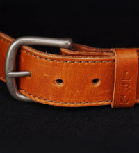 Load image into Gallery viewer, Kiawah Tan Bridle Leather Belt - Stitched
